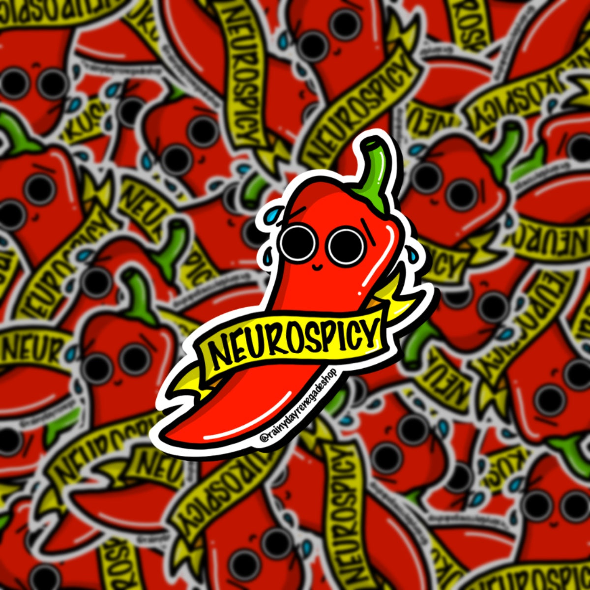 Neurospicy Sticker – Rainy Day Renegade