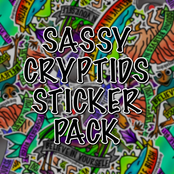 Sassy Cryptids Sticker Pack