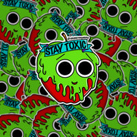 Stay Toxic Apple Sticker