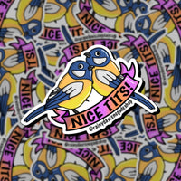 Nice Tits Bird Sticker