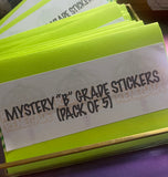 Mystery B Grade Sticker Pack