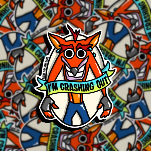 I’m Crashing Out Parody Sticker
