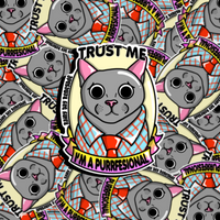 Trust Me I’m a Purrfesional Cat Sticker