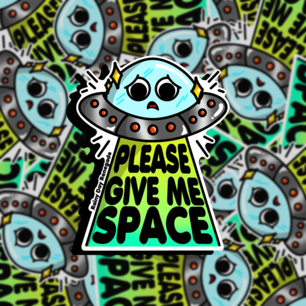 Please Give Me Space Sticker