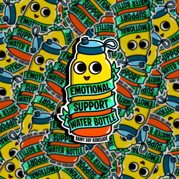 Emotional Support Water Bottle Sticker